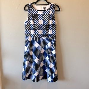 Talbots sleeveless print dress